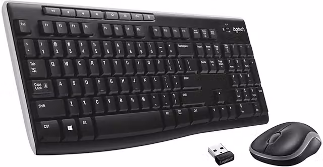 Combo Tastiera e Mouse Wireless Logitech MK270 Nero