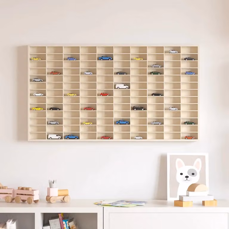 Vetrina da parete moderna vidaXL con ante in vetro e ripiani interni, Beige, L: 98 cm, P: 4,5 cm, H: 55 cm