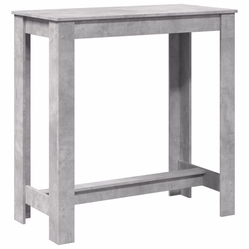 Tavolo da Bar Grigio Cemento 102x50x103,5 cm Legno Multistrato