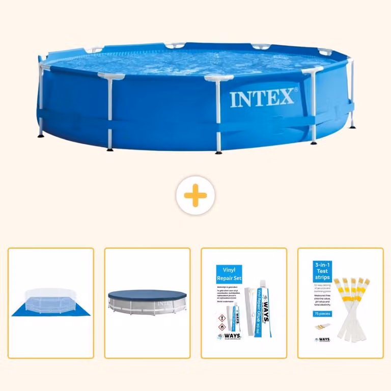 Piscina autoportante rettangolare - 366x76 cm - 5 pezzi - Modello S22456