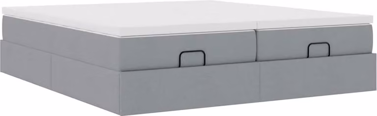 Struttura Letto Pouf con Materassi 180x200 cm in Tessuto