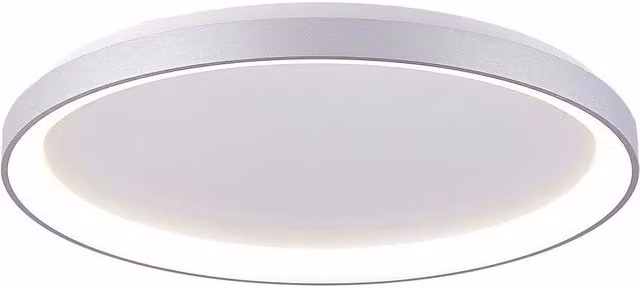 Trade Shop - Plafoniera Moderna Tonda Led Cct 60 W 3000k 4000k Soffitto Lampada Parete 80 Cm - Silver