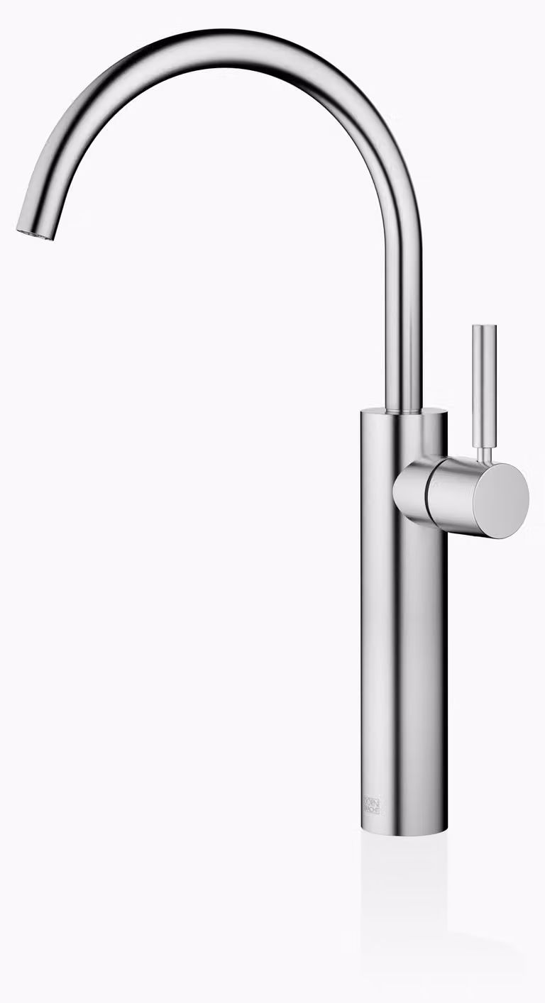 Dornbracht META Mitigeur monocommandé pour lavabos avec pied surélevé, sans garniture d'écoulement, saillie 201mm, 33534661-93, 33534661-93