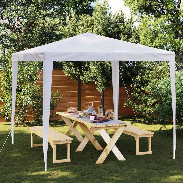 Tendone per feste vidaXL bianco L/P: 2,5 x 2,5 m