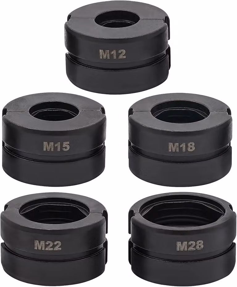 Set di strumenti per crimpare, alta precisione, materiali resistenti, colore nero