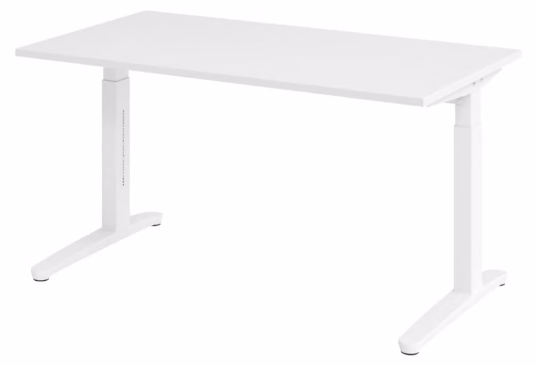 Scrivania bümö Serie-XB - Finitura: Bianco, Struttura: Bianco, Dimensioni: 140 x 80 cm