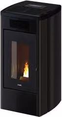 Stufa a pellet Cadel ATENA PLUS 14 T2 color Antracite con ventilazione forzata, canalizzabile e controllo tramite app domotica, potenza 13,7 kW