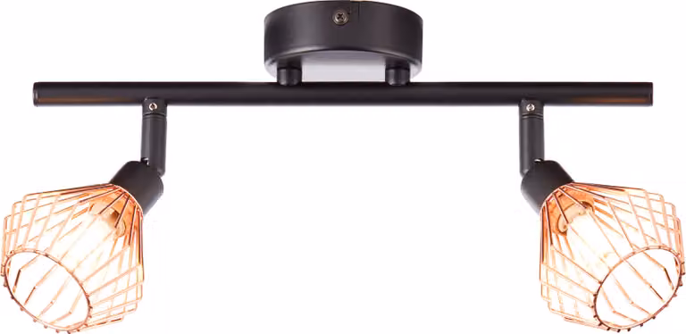 Coperchio lampada luci nero Kufper spot 2 fiamme lampada luce 21013/76 Brilliant