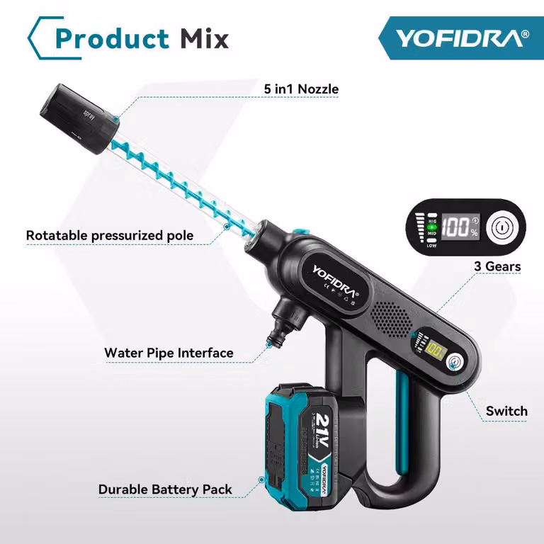 Idropulitrice elettrica, 220 bar - 3 velocità - 3500 W di potenza