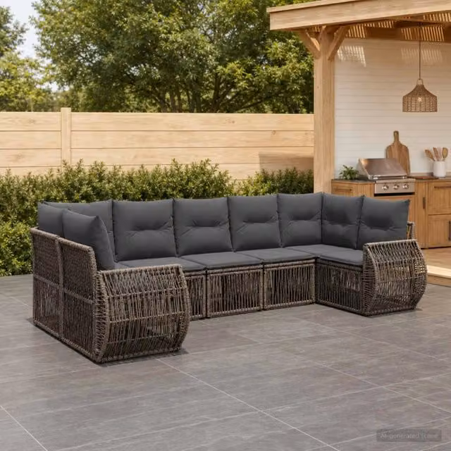 Set Divano da Giardino 7 pz 7-Numero di posti 3435518