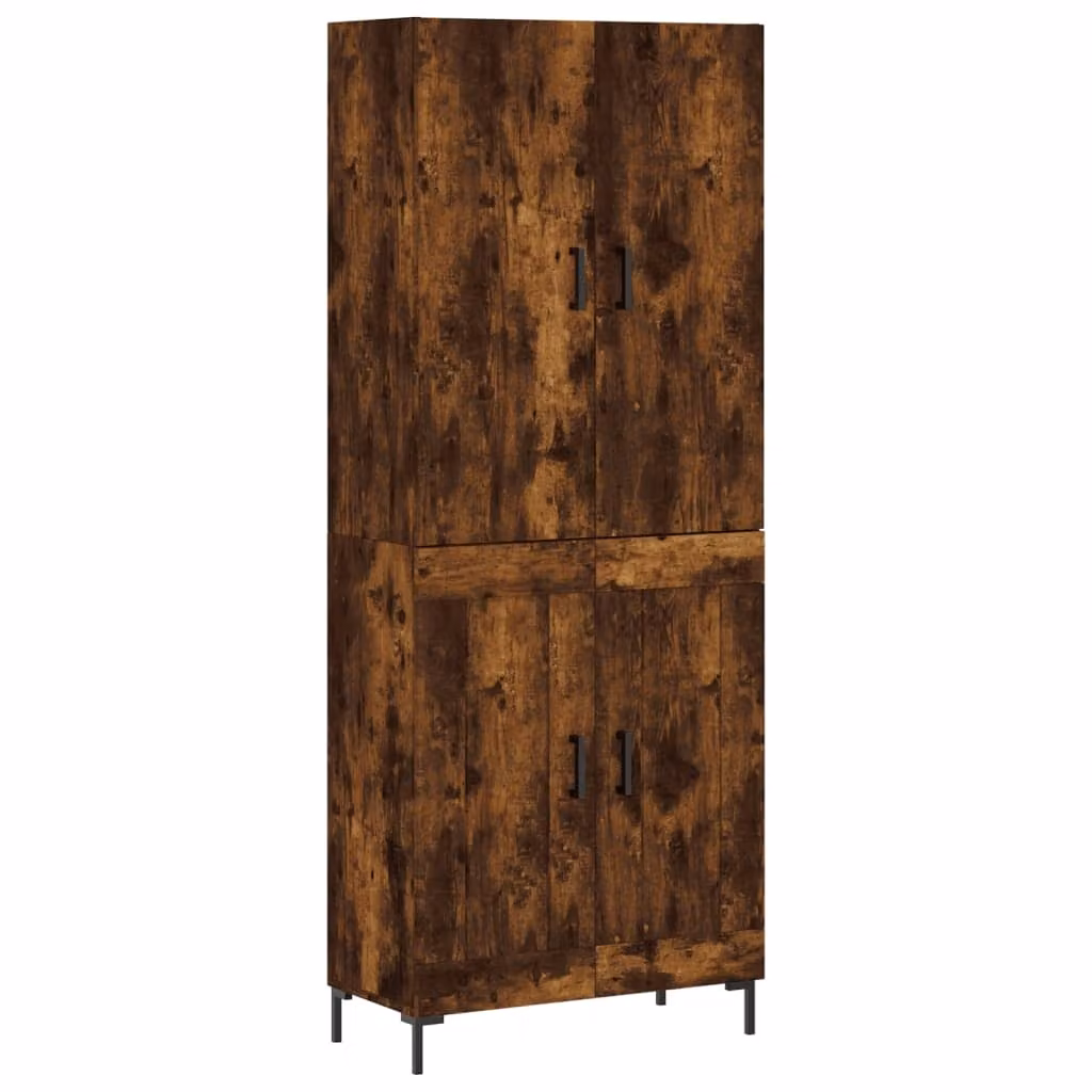 SYFAX™ Credenza Rovere Fumo 69,5x34x180 cm in Legno Multistrato