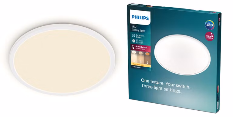 Plafoniere a LED 15W CL550 SuperSlim Dimmerabile a 3 livelli 2700K Bianco caldo