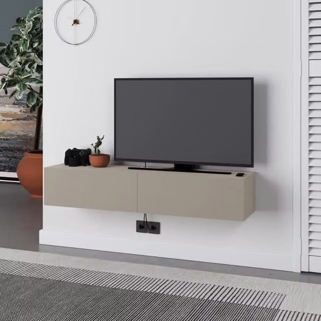 Mobile porta Tv sospeso ante a ribalta Francy colore cashmere 135