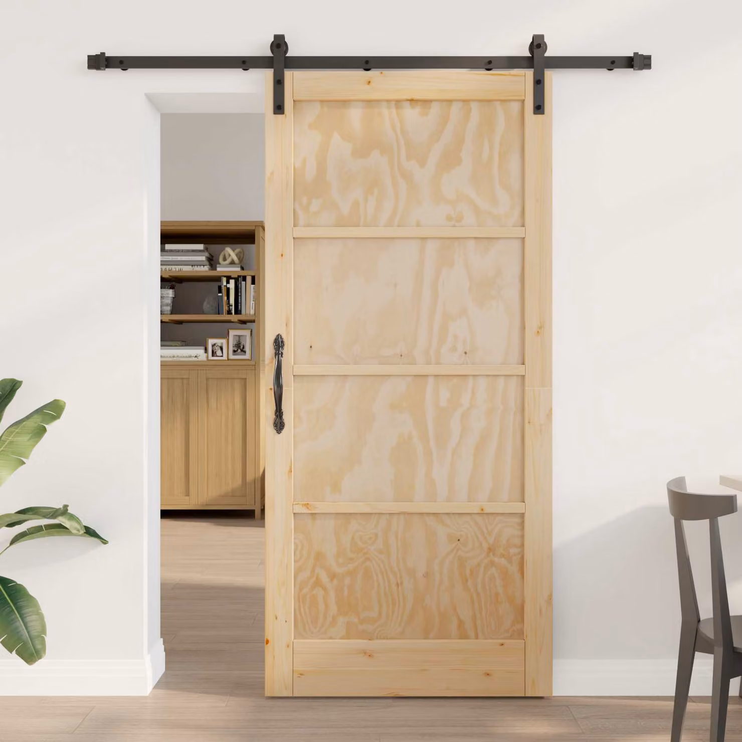 vidaXL Porta scorrevole 93 x 202 cm Legno Massello di Pino