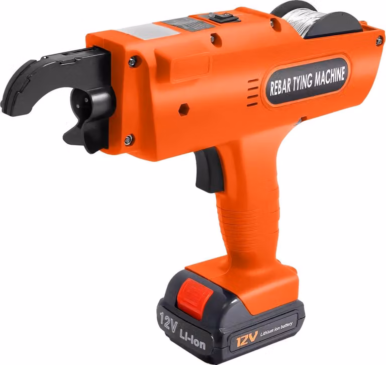 Strumento per legare armature, design wireless, velocità di legatura elevata, colore arancione