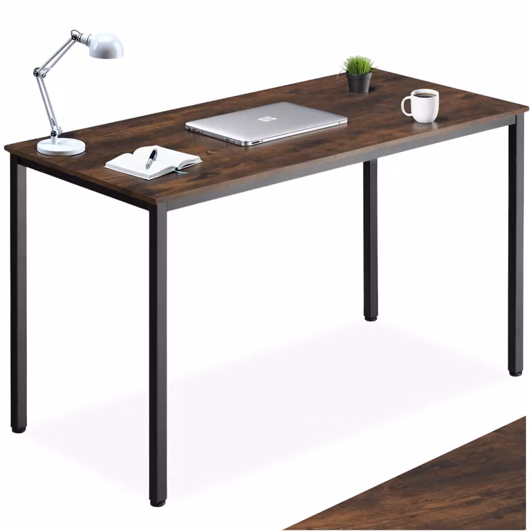 Scrivania da scrittura TecTake GmbH in stile industriale, colore marrone, L: 120 cm, P: 60 cm, H: 75,5 cm