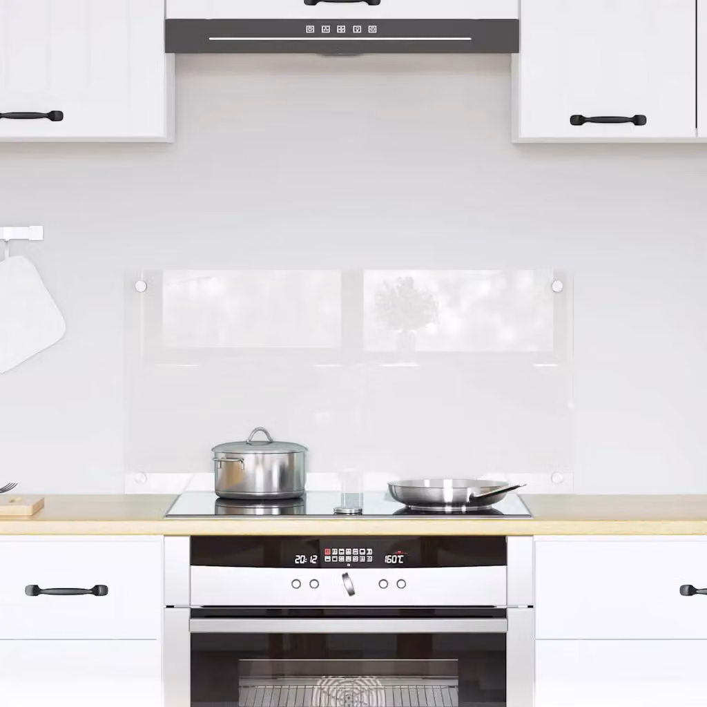 Schienale da cucina trasparente in vetro temperato vidaXL L: 80 cm, H: 40 cm