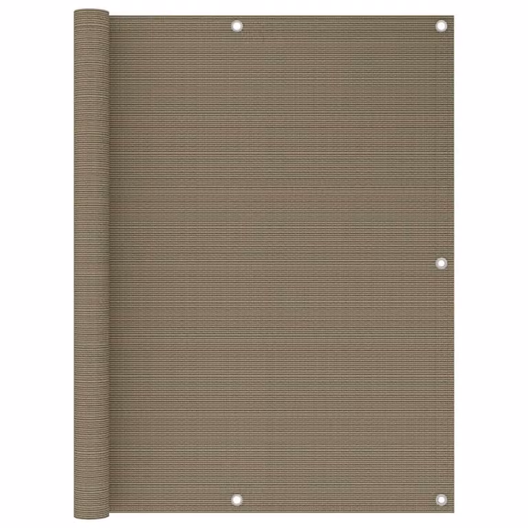 The Living Store Paravento per balconi Taupe 120x500 cm HDPE