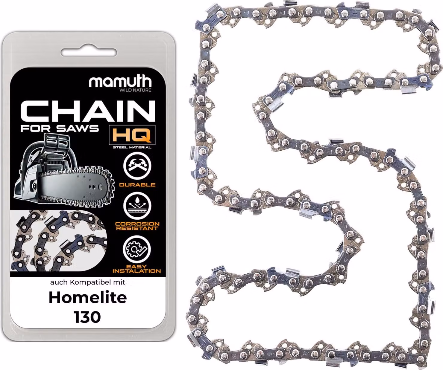Catena per sega 45cm 1,3mm 3/8" 62TG per Homelite 130