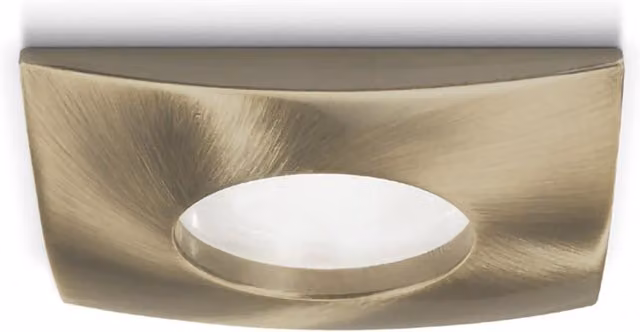 Gea Aurora Faretto da incasso quadrato in metallo oro/ottone con tecnologia LED e protezione IP65