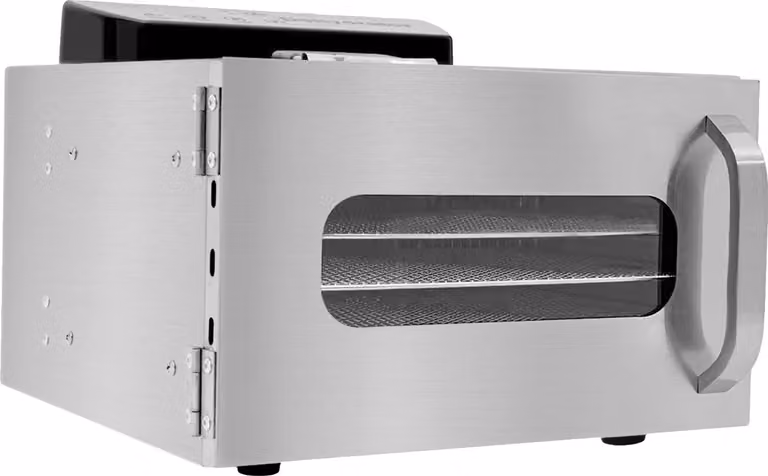 Disidratatore elettrico per alimenti, capacità di 6 livelli, controllo della temperatura, impostazioni del tempo, argento