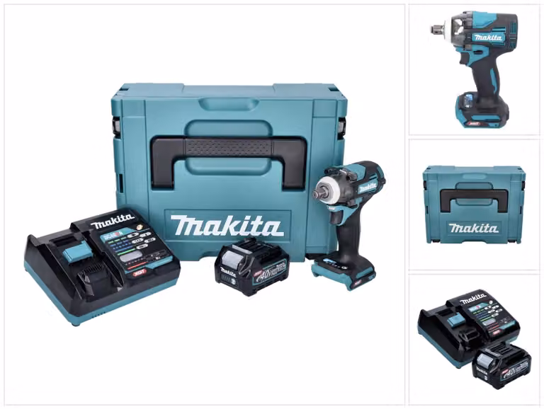 Avvitatore a impatto a batteria Makita TW 004 GD101 40 V max. 1/2" 350 Nm XGT Brushless + 1x batteria 2,5 Ah + caricabatteria + Makpac