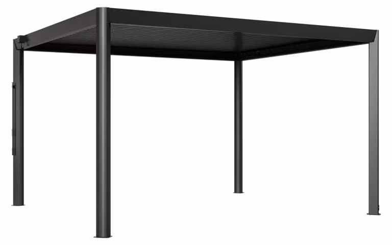 PRIMEYARD Pergola bioclimatica 4x3,5 m, pali in alluminio ca. 13x13 cm, tetto a lamelle regolabili in alluminio