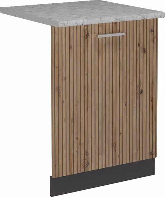 Pannello frontale per lavastoviglie Vicco R-Line Rovere artigianale e Antracite, Larghezza: 60 cm