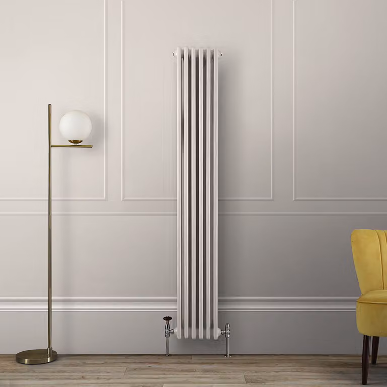 Radiatore Tradizionale Verticale a Doppia Colonna - Bianco (Pearl White) - 1800mm x 290mm - Regent by Hudson Reed