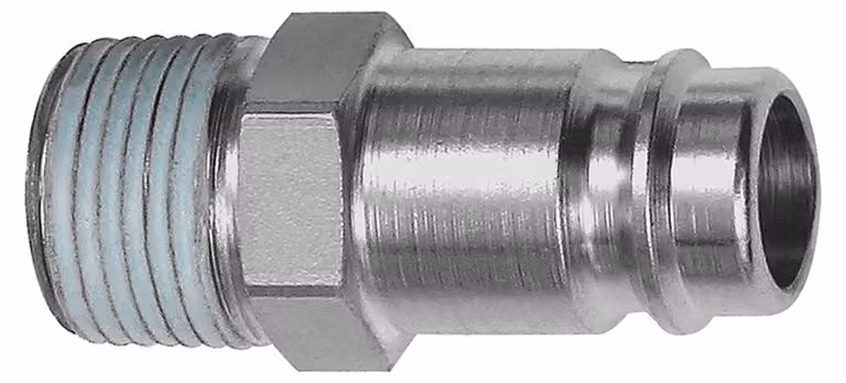 Nipplo Riegler in acciaio temprato / nichelato Tappo DN 10 AG 13,16 mm - 107457