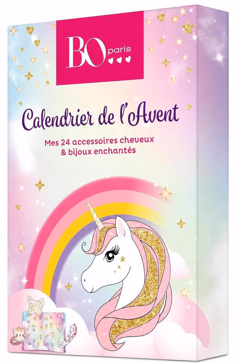Calendario dell'Avvento, 24 accessori per capelli e gioielli, per bambine, periodo natalizio