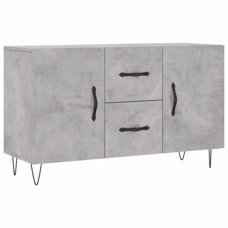 Credenza Grigio Cemento 100x36x60 cm in Legno Multistrato