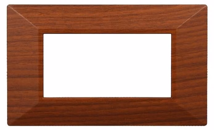 ETTROIT AN90403 Placca Piramide 4P Serie Moon Colore Radica Compatibile Con Bticino Axolute