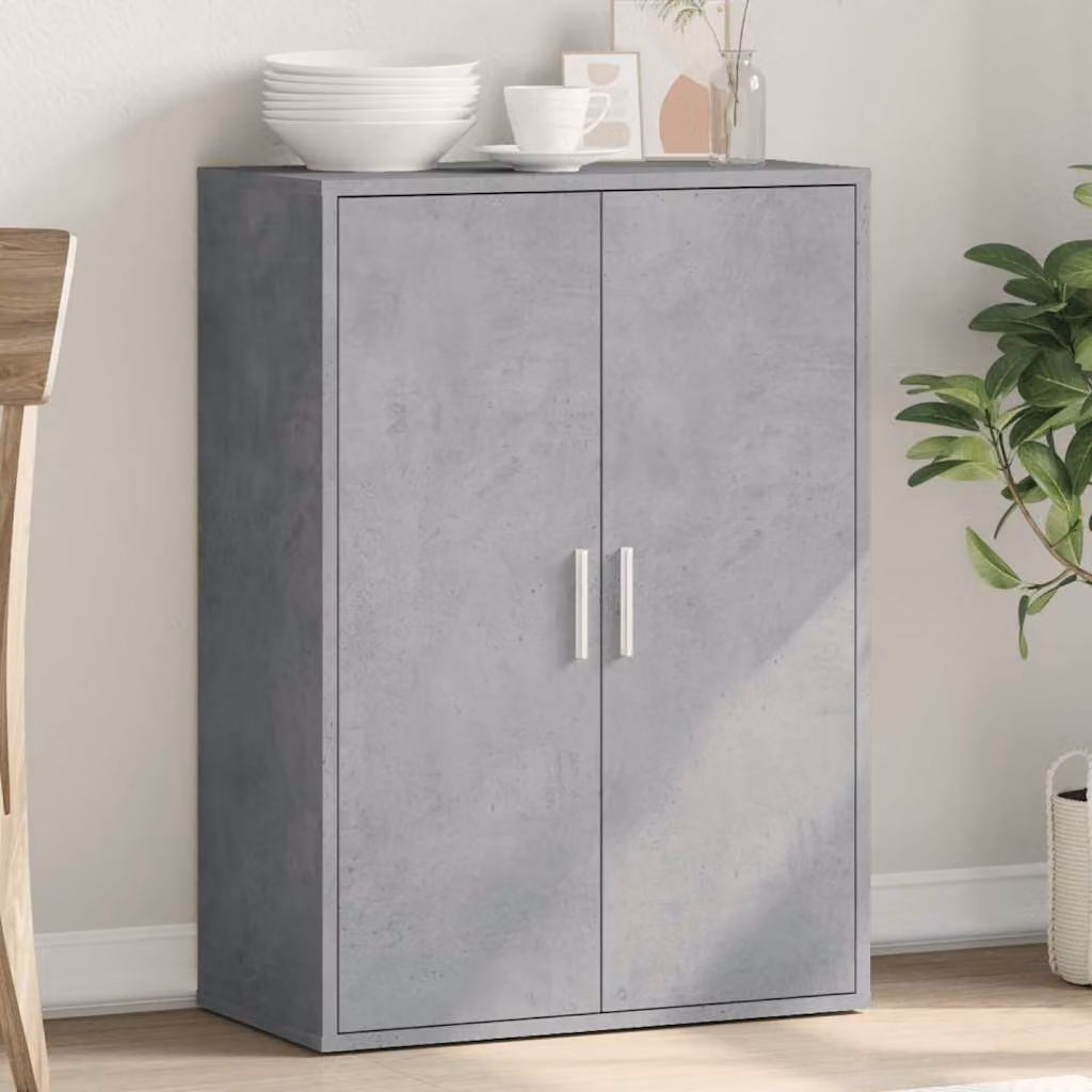 Credenza moderna vidaXL in legno e MDF grigio, sospesa, L 60 cm x P 31 cm x H 84 cm