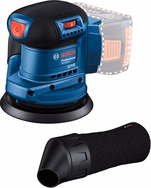 Levigatrice multifunzionale a batteria Bosch Professional GEX 185-LI 18 V blu 10000 giri/min batteria non inclusa
