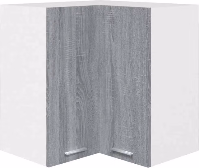 Mobile angolare moderno HELLOSHOP26 per cucina o soggiorno in legno composito grigio opaco L/P/H: 57 x 57 x 60 cm