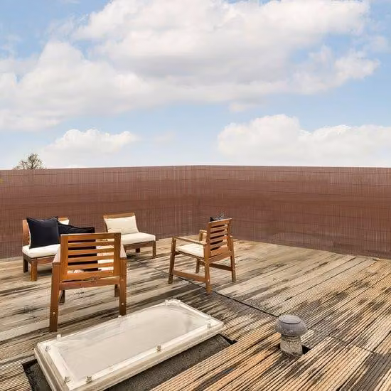 Recinzione per esterni in PVC, 1,6 x 3 metri, per garantire privacy, proteggere le piante e ideale come ringhiera per giardino e balcone - colore marrone