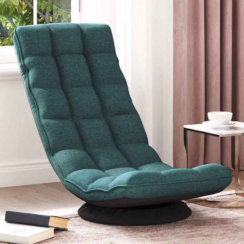 Sedia da terra girevole vidaXL in tessuto verde con struttura in metallo e plastica L: 70 cm, P: 51 cm, H: 79 cm