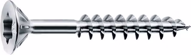 Viti per legno Iperbriko argentate con testa Torx, Diametro: 6 mm, Lunghezza: 200 mm
