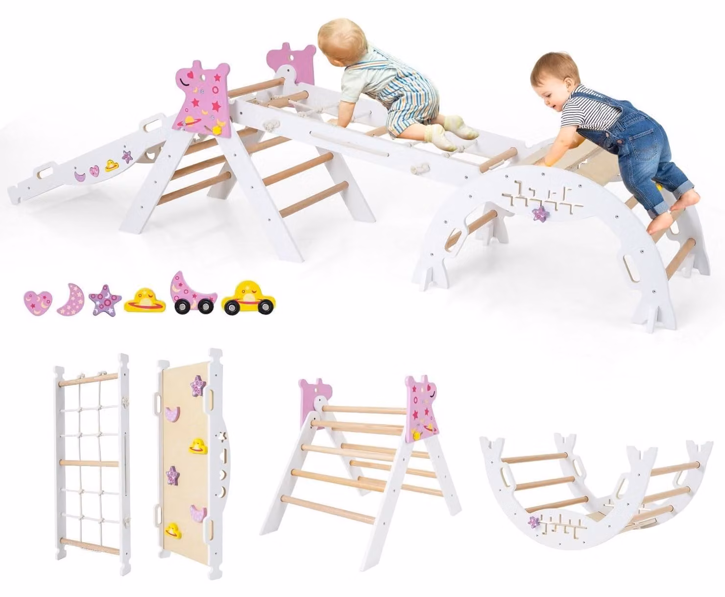 Set multifunzione 7-in-1 per bambini, con scivolo