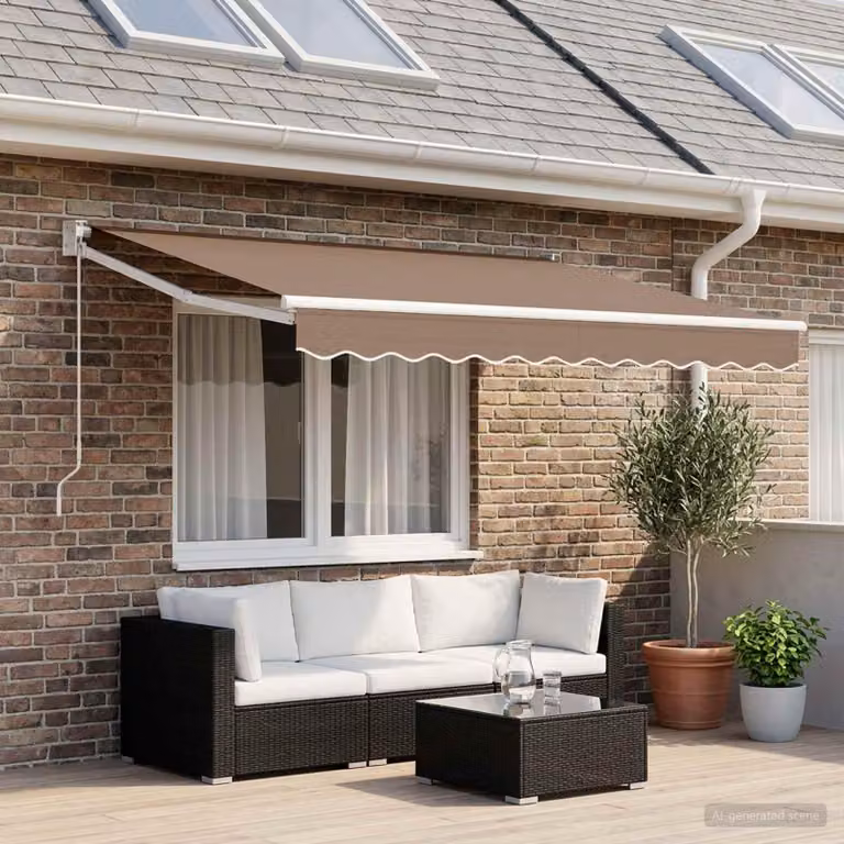 Maison Exclusive - Telo di ricambio per tenda da sole, dimensioni 5x3 metri, colore tortora, in poliestere