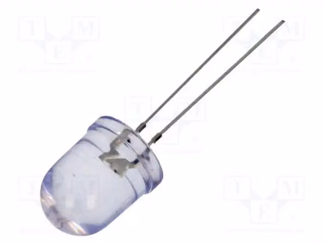 LED; 10 mm; bianco caldo; 14400÷19000 mcd; 30°; Frontale: curvo. Diodi LED a foro passante, modello OSM5DKA131A, 10 mm