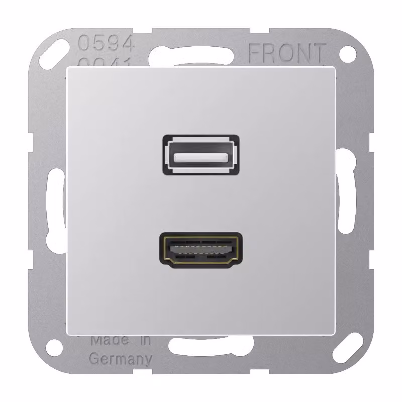 Jung MAA1163AL in alluminio HDMI/USB
