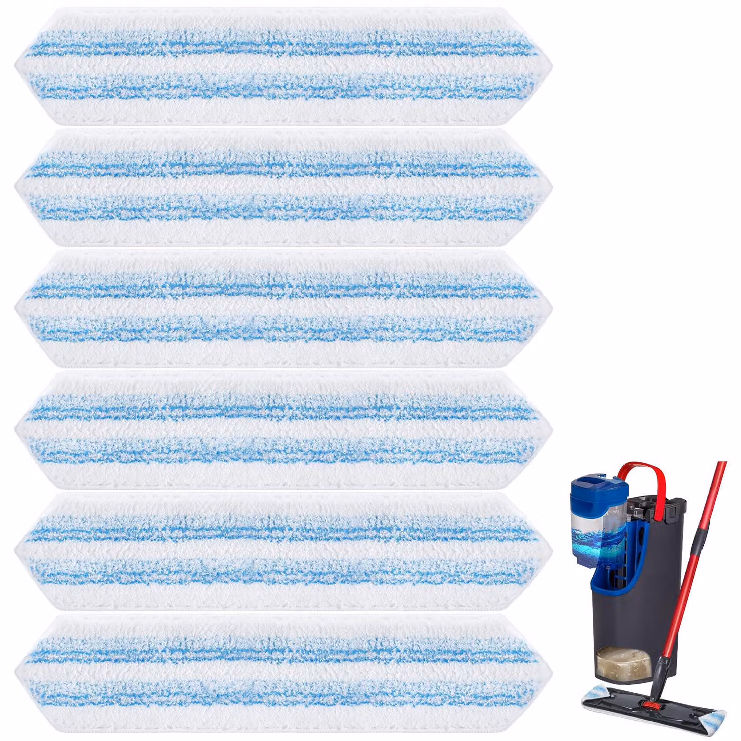 6 panni in microfibra per mop Vileda H2PrO e O-Cedar H2PrO