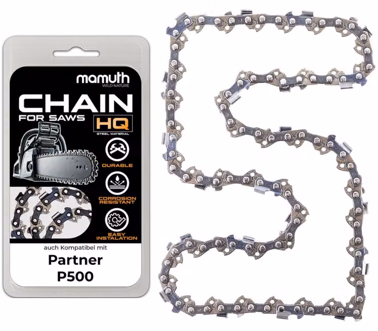 Catena per motosega, 40 cm, 1,5 mm, passo 0,325", 66 maglie, compatibile con Partner P500