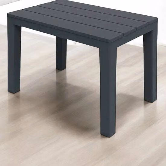 Tavolo da giardino in antracite, 60 x 39 x 45 cm, plastico, tavolo da giardino, tavolo da balcone