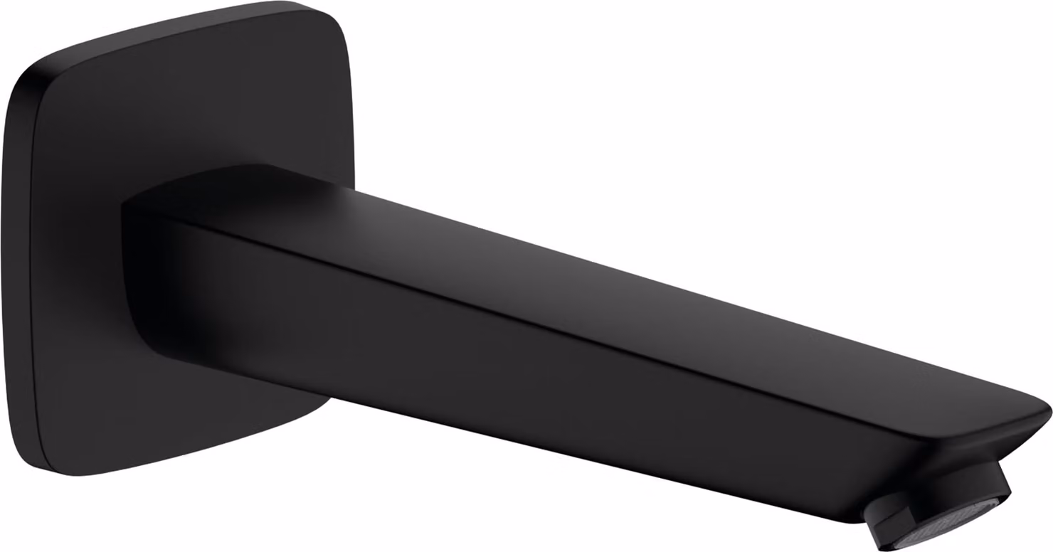 Miscelatore da parete, con bocchetta di uscita da 21 cm, finitura nero opaco, confezione singola