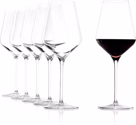 Set di 25 bicchieri da vino Stölzle Lausitz in cristallo trasparente per vino rosso e bianco, lavabili in lavastoviglie e senza piombo
