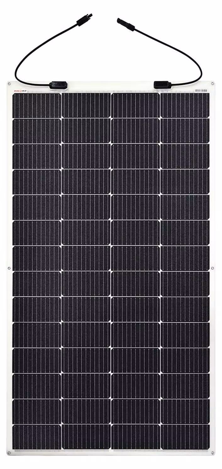 Moduli solari semi-flessibili da 200W a 24V, con celle da 182x182 mm e rivestimento in ETFE