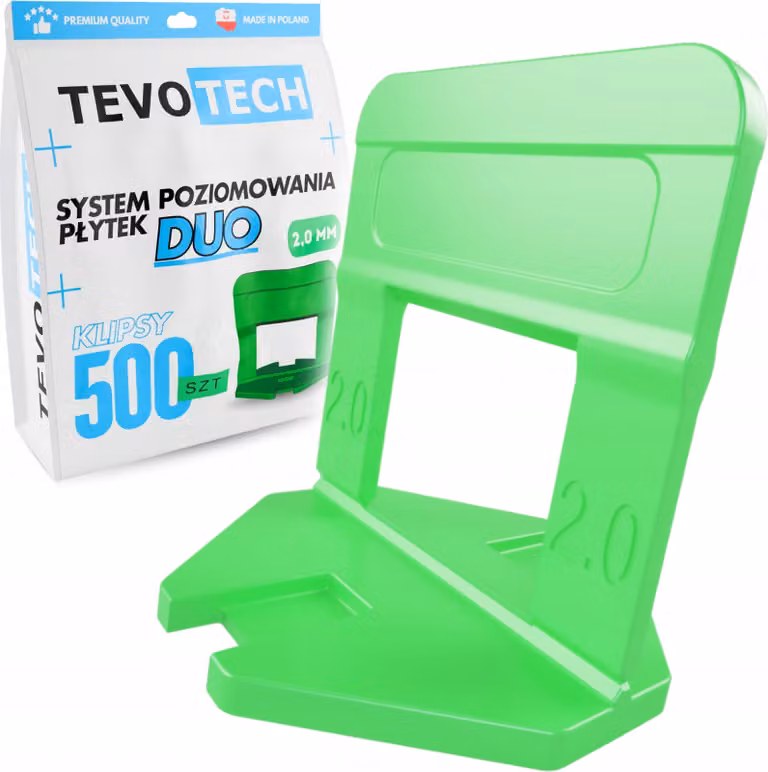 Sistema di livellamento per piastrelle Tevotech DUO Clip 2,0 mm 500 pezzi